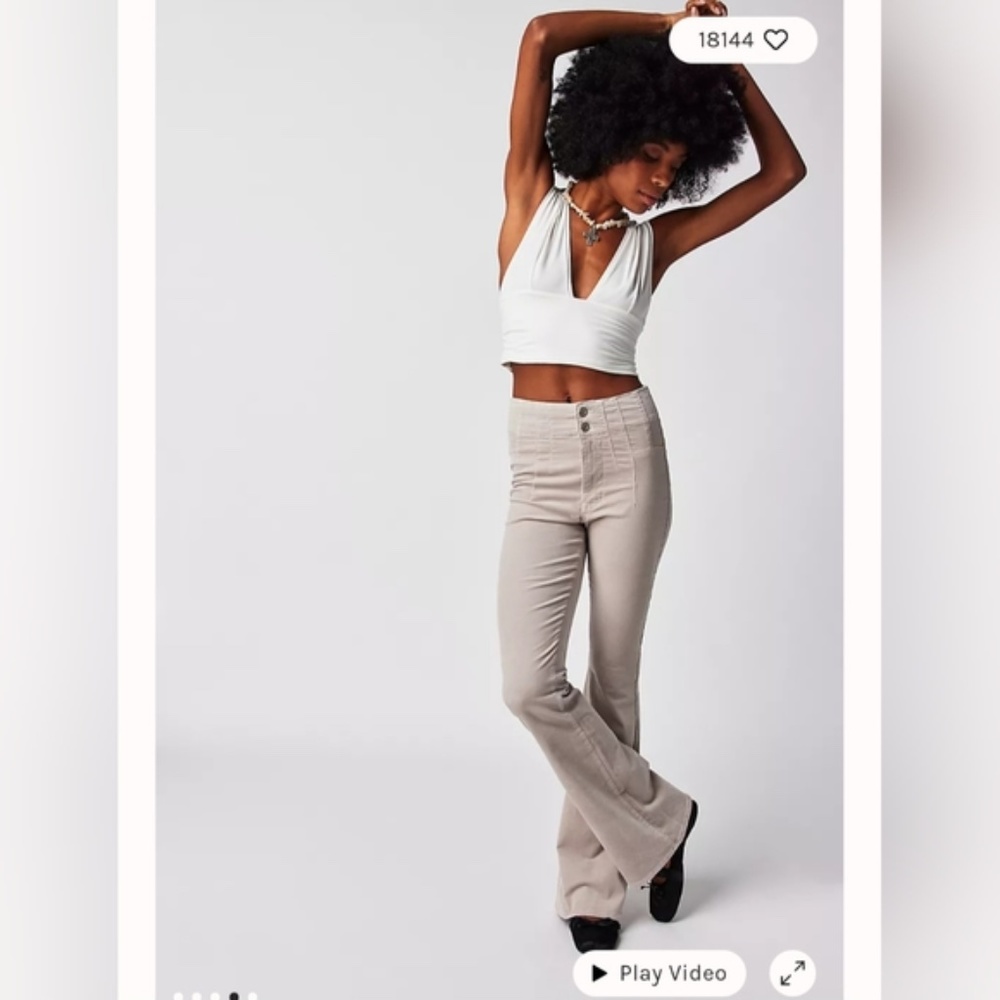 We The Free Free People Jayde High Rise Stretch Denim Flare Jeans
